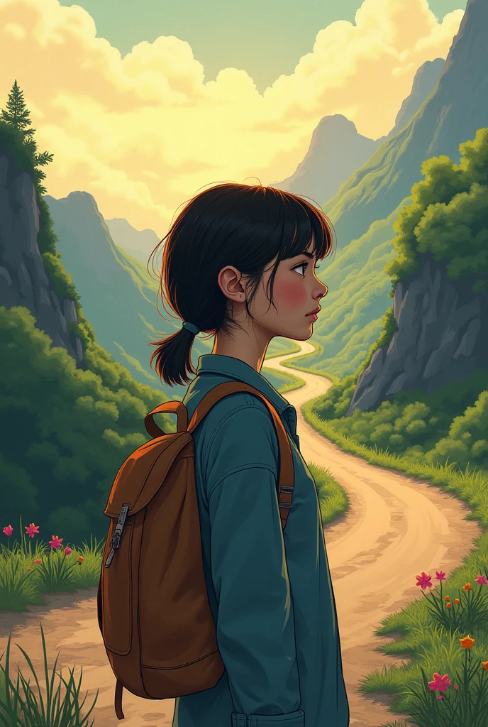 You can create a cover for a book called When the Road Changes" The protagonist is a girl