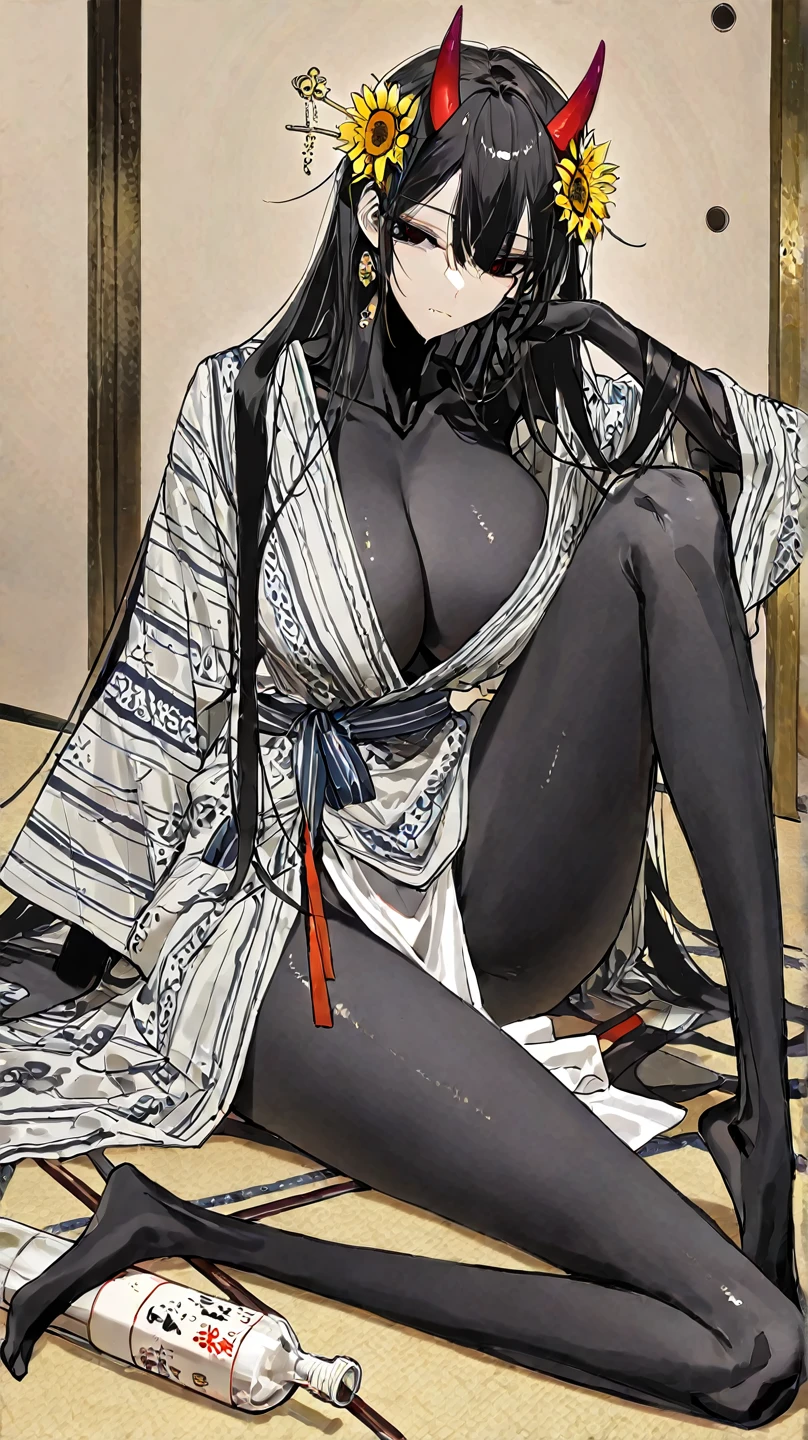 (very detailed background:1.0), (very detailed background:1.0), (Masterpiece), High quality, 1fille, femme, tatouage, Irezumi, profondeur de champ, dinamic lighting, high quality shadows, feminine, plunging neckline, rideaux de poitrine, revealing clothes, , Robe blanche, reze, cheveux violets , full body shot,