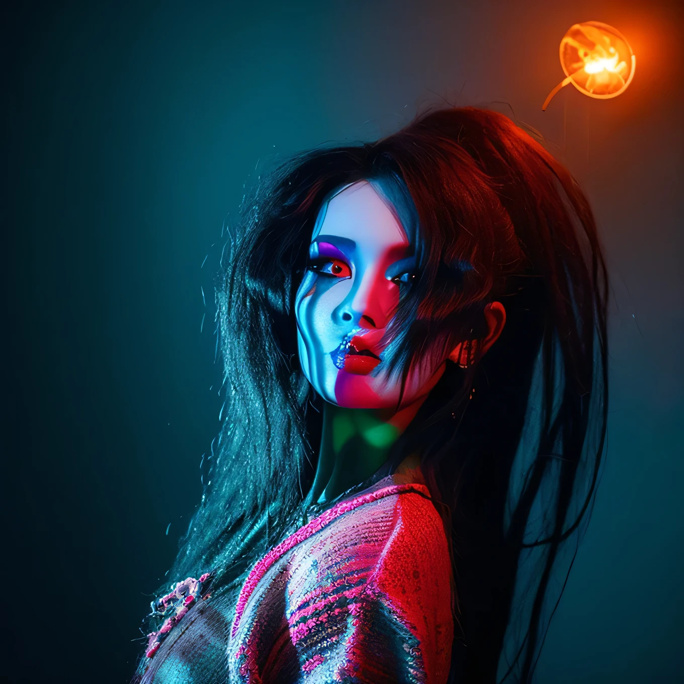 fantasy, horror, photography, realistic:1.2), PornStar, vibrant colors, otherworldly lighting