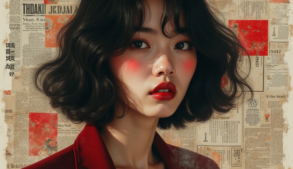 Theme collage art, Han Sohi, вырезки из газет про Han Sohi, 