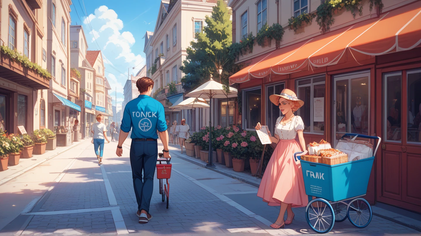 "Frank Abagnale Jr. was born on April 27, 1948, in a small town in New York."
Image Prompt: A quaint 1940s suburban neighborhood with pastel-colored houses, a young couple walking with a newborn in a stroller, and a “Welcome to New York” sign in the background.