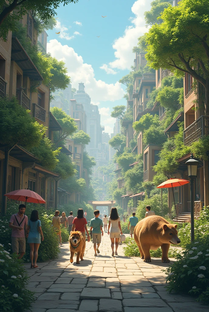 A city where people live with animals as if they were one tribe