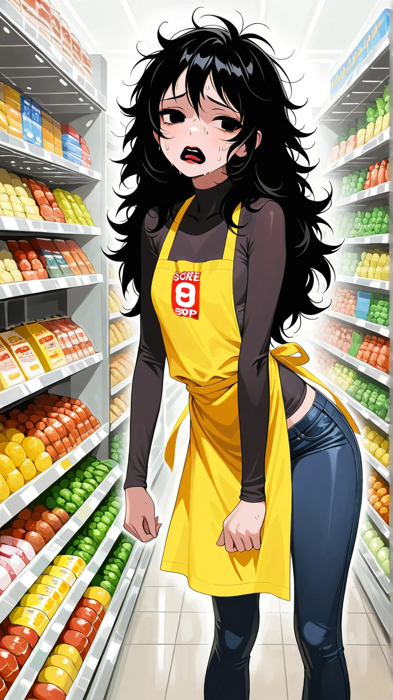 (((vulgarity ))),pervert woman,sexual excitement,drunken eyes,drug addiction,sexual addiction,put on pussy vibration cover,dildo,Large quantities of condoms,sex toy shop