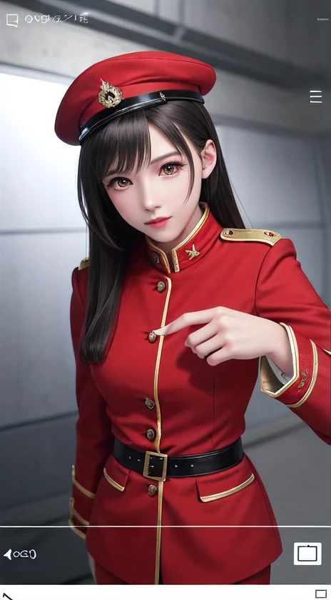 Bunny girl with red bottoned outfit cute