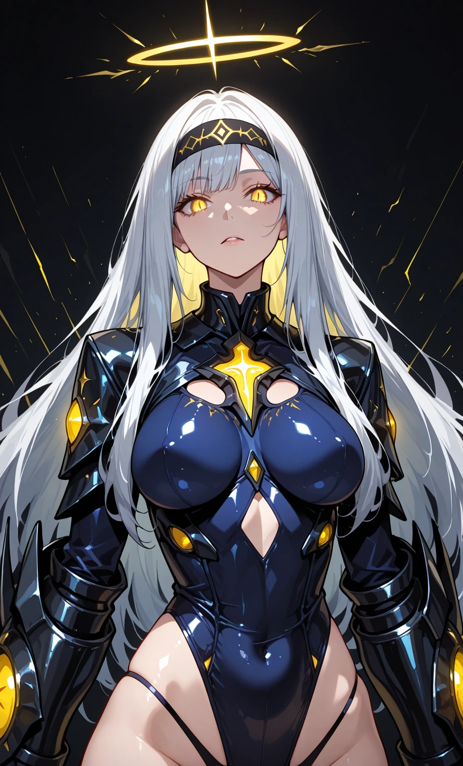 aobawakura, <lora:aoba wakura manga-lora-nochekaiser:1>,
aoba wakura, long hair, (yellow eyes:1.5), teeth, antenna hair, sharp teeth, white hair, (forehead:1.2), (facial mark:1.5), smile,
BREAK cleavage, boots, bodysuit, black bodysuit, superhero,
BREAK outdoors, space, starry sky, star \(sky\), moon,
BREAK looking at viewer, (cowboy shot:1.5),
BREAK <lyco:GoodHands-beta2:1>, (masterpiece:1.2), best quality, high resolution, unity 8k wallpaper, (illustration:0.8), (beautiful detailed eyes:1.6), extremely detailed face, perfect lighting, extremely detailed CG, (perfect hands, perfect anatomy),