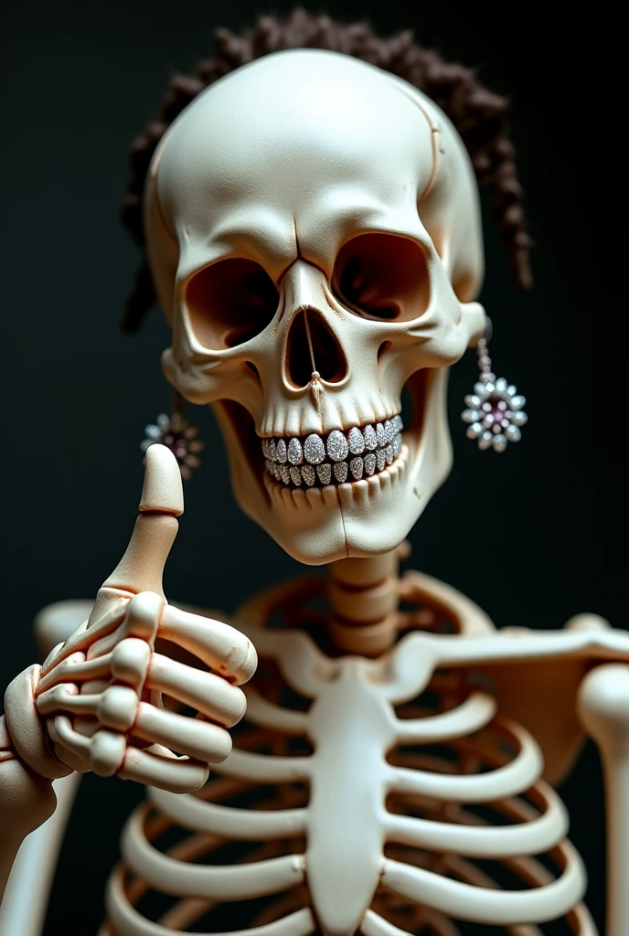 Skull holding bone pixel art