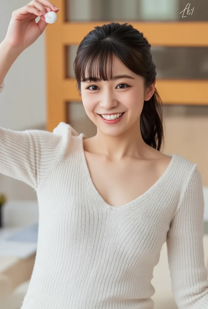  (8k, Highest quality, masterpiece:1.2), (Realistic, photo-Realistic:1.37), (High color saturation:1.0),  (Very detailed肌), (Highest quality:1.0), (Ultra-high resolution:1.0) ,(Realistic:1.0), (Very detailed:1.0), (8k, RAW Photos:1.1)、Standing Random Pose, smile, Natural Breasts, Perfect lighting, 36 years old, (mysterious), Clear and detailed, ((Japanese_office_uniform, flare skirt, sexy_blouse)), (indoor office, escalator), Surprised face, ((See the viewer behind)), ((Low angle photo)), panties, 