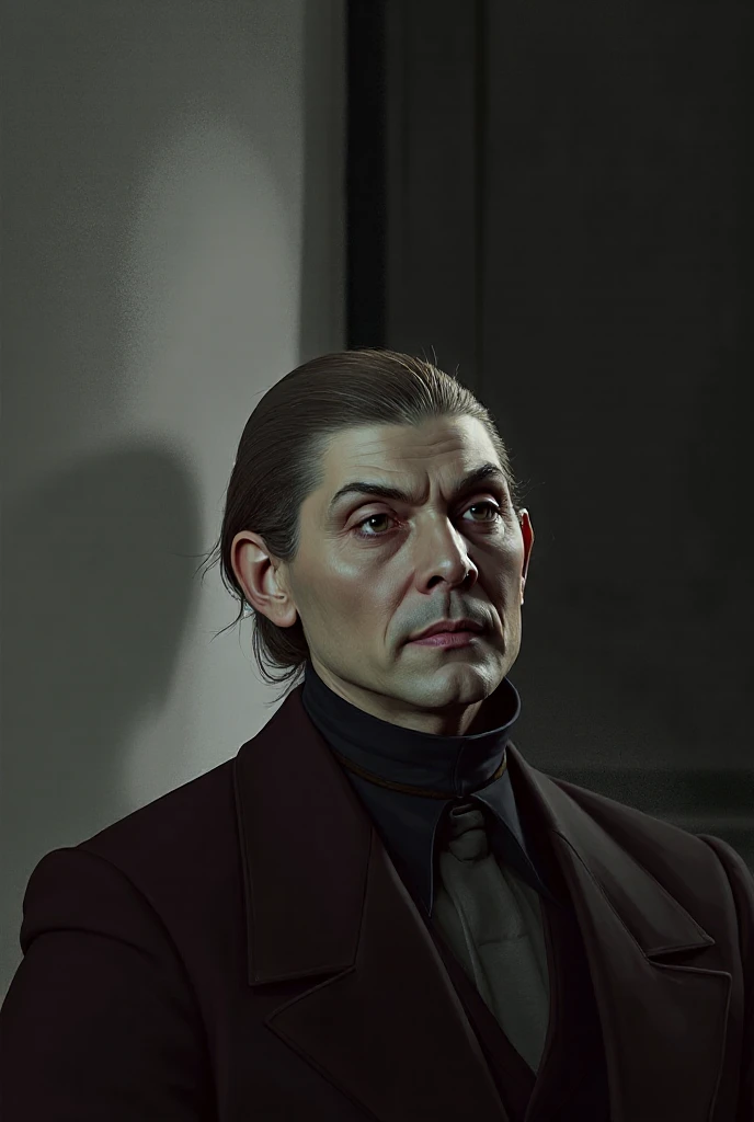 ((best quality)), ((artwork)), ((detailed)), man, black, bald, very thin, mature age, wearing ragged clothes