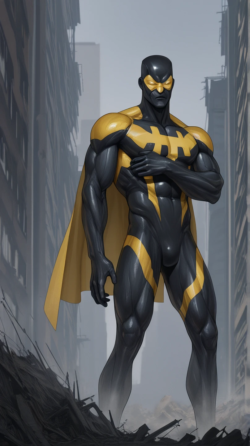 Oil painting of Full body DC Batman in Frank Frazetta style, intricate details, deep shadows, Caravaggio inspiration, renaissance style, perfect anatomy, shadows Like Leonardo Da Vinci