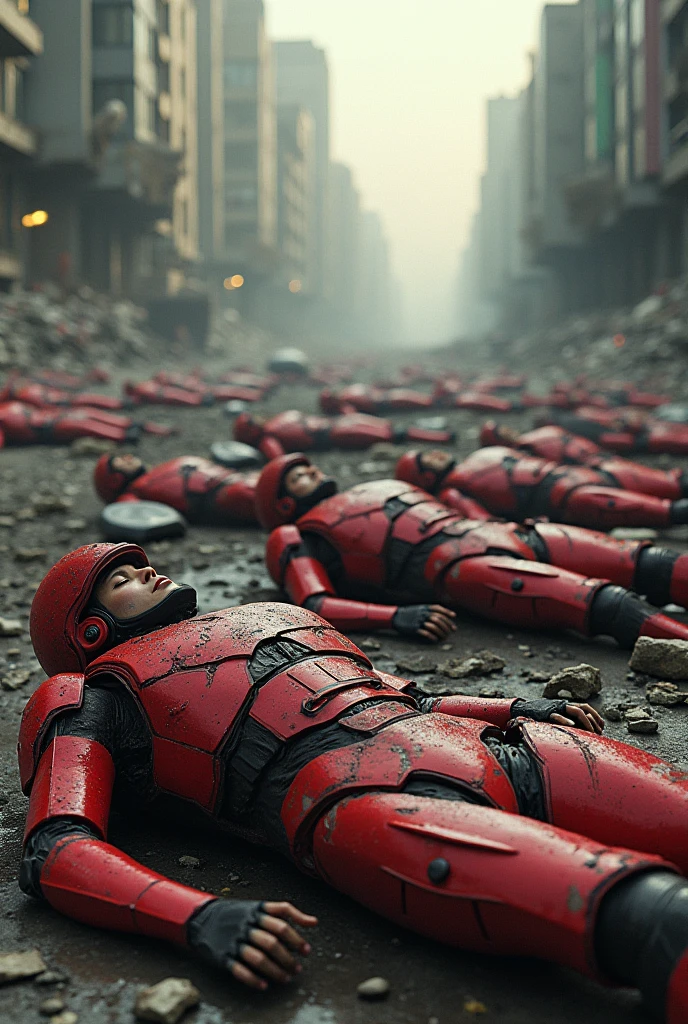 The Super Sentai heroes were wiped out、Killed by the enemy、Covered in blood、Severed Head、That&#39;s horrible、despair、The weak left behind々、