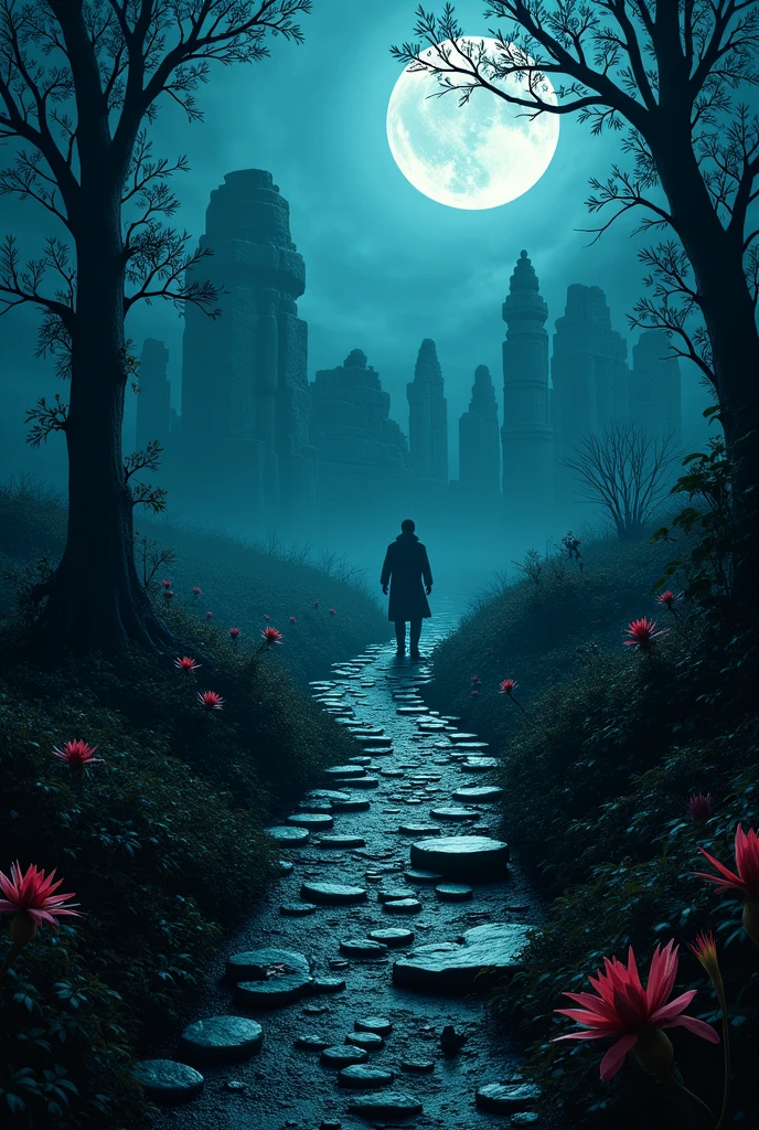 
Footprints leading to the ruins, but suddenly stopping.

A shadowy figure seen lurking at night.

A poisonous plant nearby that causes hallucinations, making some believe in ghosts