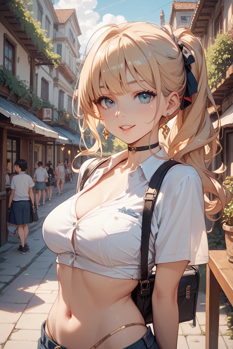(landscape of daytime downtown shopping street:1.5),(beautiful flower shop :1.4),
BREAK
nsfw:1.6, body has two arms, two legs and one head, (Each hand and toe has five a thumb, index finger, middle finger, ring finger, and pinky finger.),Top quality:1.2, best quality:1.6, ultra high resolution, masterpiece:1.5 ,4K, 8K, 32K, detailed lighting, shaders, perfect ???????, perfect proportions, highly detailed, ultra detailed, super detailed:1.2, perfect eyes, perfect face, very delicate and beautiful, illustration, sharp focus, very beautiful and detailed anime face, very detailed eyes, cute:1.4, impressionistic:1.2, blurred background, accurate depiction of arms and hands:1.4, accurate depiction of foot:1.4, Accurate human skeleton drawing:1.4, Anatomically correct human body:1.4,sexually attractive body:1.5,
BREAK
(Beautiful busty American woman about 20s:1.3),(blue-green eyes),(dark skin:1.3), (tan lines:0.5),(Perfect proportions: 1.6), (Small pink nipples:0),(full and beautiful breasts: 1.7), (well developed breasts: 1.7), (Thin waist: 1.2), (Slender figure: 1.2), (beautiful buttocks:1.1),(Neatly trimmed pubic hair:0),(natural breast:0.7),
BREAK
(Beautiful blonde hair: 1.6),(single braid :1.6),(Bangs swept to the side, showing forehead: 1.5),
BREAK
(Calm smile:1.5),(happy eyebrows:0.4),(embarrassed:0.5), (pink lipstick),(profile:0.3),(looking away:1.2),
BREAK
(?????:0),(shiny skin:1.5),(White choker:1.6) ,(necklace, bracelet, anklet: 1.3),( very realistic depiction of skin texture:0.8),(realistic nipples texture:0),(breasts and nipples not covered:0),(naval peek1.2),
BREAK
( Sitting at the cool Cafe:1.3),(from front:0.7), (bust up shot:1.6),(panties pull:0),
BREAK
(Gray short-sleeved sailor suit1.6),(sailor suit lift to show breasts:0),(gray pleated middle length skirt:1.3), (lift skirt:0.6)