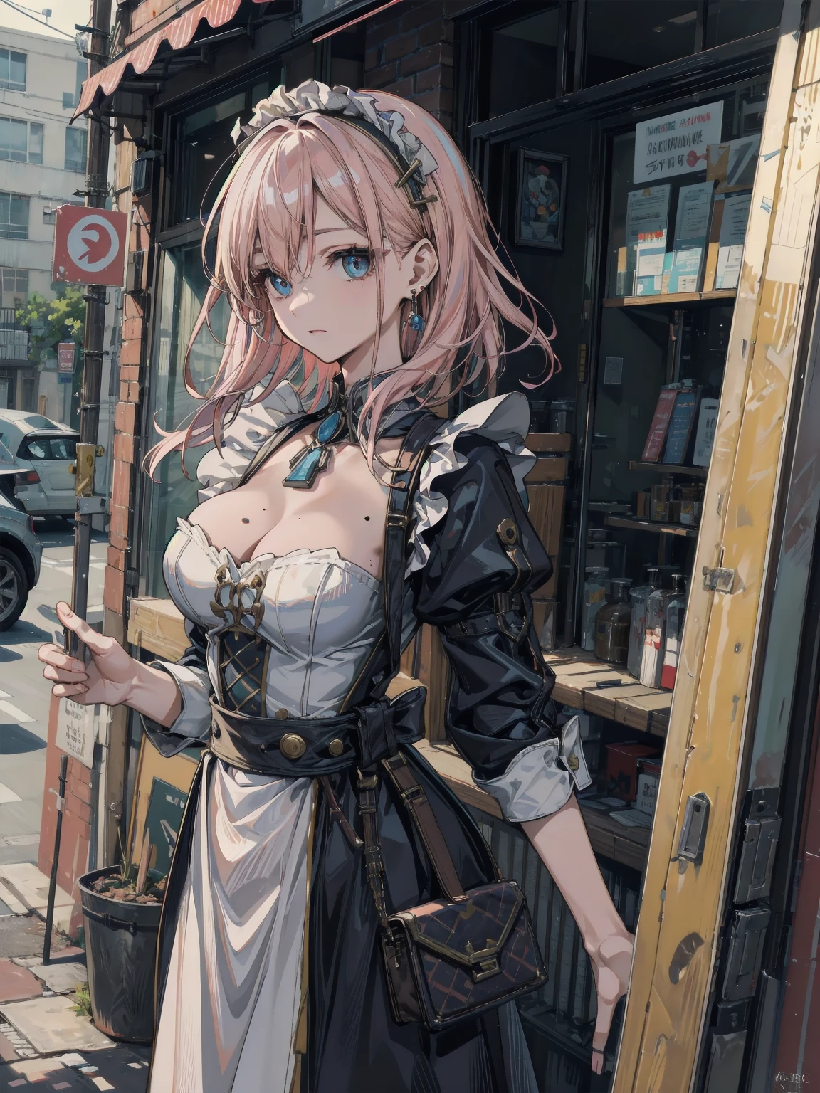 (Masterpiece), (Best Quality), (Super Detailed), (Dirty Hair), (Illustration), (1 Girl) (Long Pink Hair 1.5) (Blue Eyes) (Double Ponytail 2.0), (((Off-the-Shoulder Dress))),(Fashion Model Looking at the Audience, (Interview), (Simple Background), Beautiful and Delicate Eyes, Delicate Beautiful Face, Soaring (High Saturation), (Colorful Glitter), Multi-colored Bubbles, (Glitter), Accent on Face, PerfectNwsjMajic, Big Breasts, No cleavage, no chest, facing the masses, perfect body,