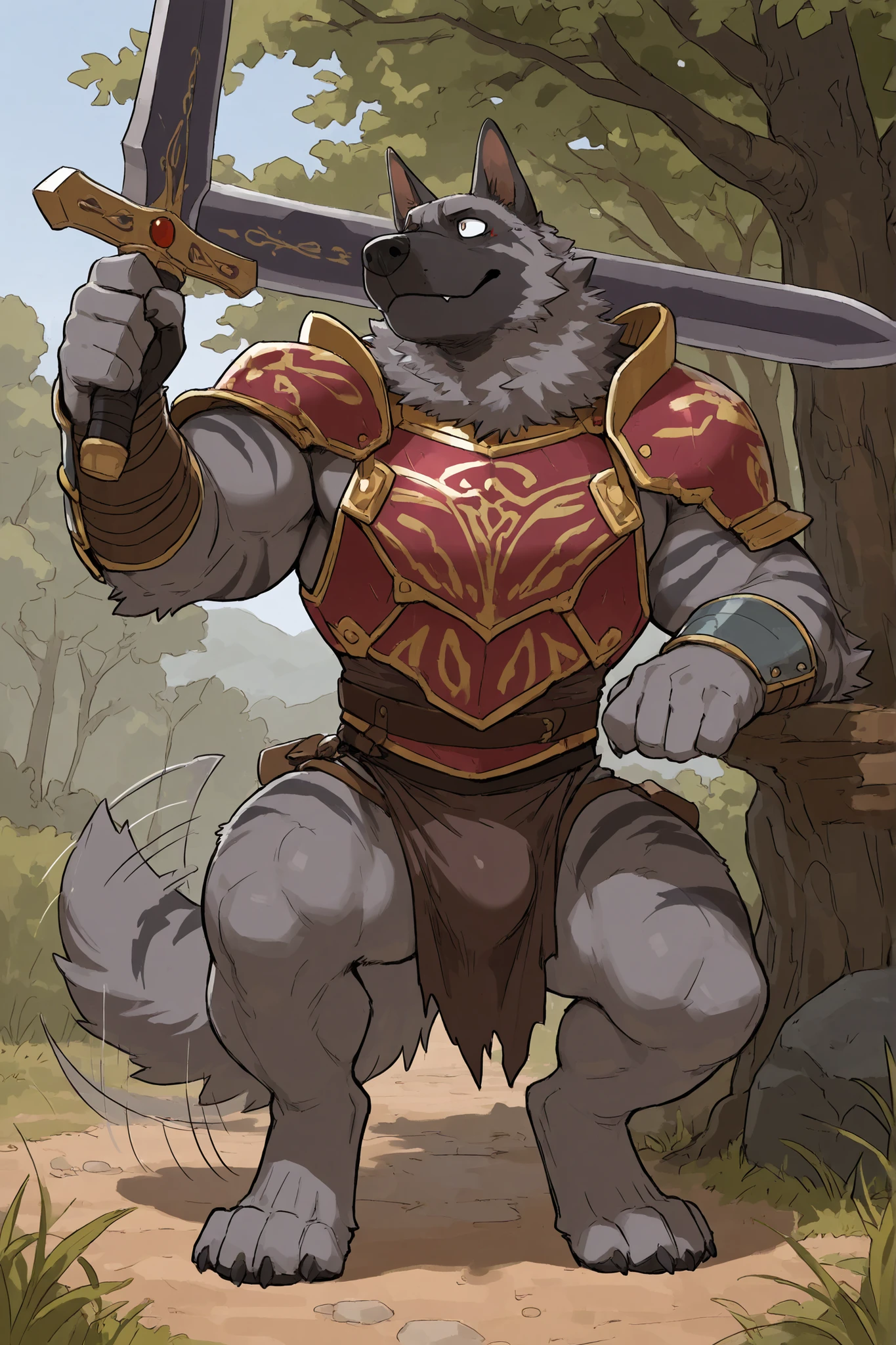 Solo Sexy young anthro furry rat male mercenary medieval solider, slim slim muscular, anthro handsome gay shorter muzzle, handsome gay model male apperance, sword scars, worn out leather skimpy armament, low on hips heavy leather belt, old very worn out skimpy dirty linen material jockstrap, old yellow dirty worn out stains on white sawn jockstrap, very visible "x" brown seam pattern on the jockstrap, studded skimpy armlets breastplate armor, skimpy breastplate, leather bondages, fingerless leather gloves, smelly unwashed furr, dirty body look, desert battlefield, standing in sexy fighting position, close view of full character