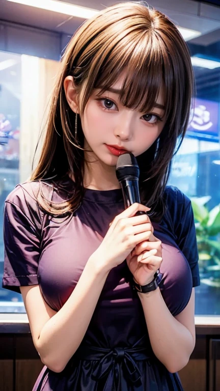 nsfw,(high quality, High resolution, Fine details), Wearing headphones, (cry), break ((Thin camisole)), alone, Curvy Women, Sparkling eyes, (Fine grain), ((smile)), blush, Sweat, Oily skin, ((((I want to see up to my knees)))), ((Warm color palette)), Shallow depth of field、Erect nipples、Wide-open legs