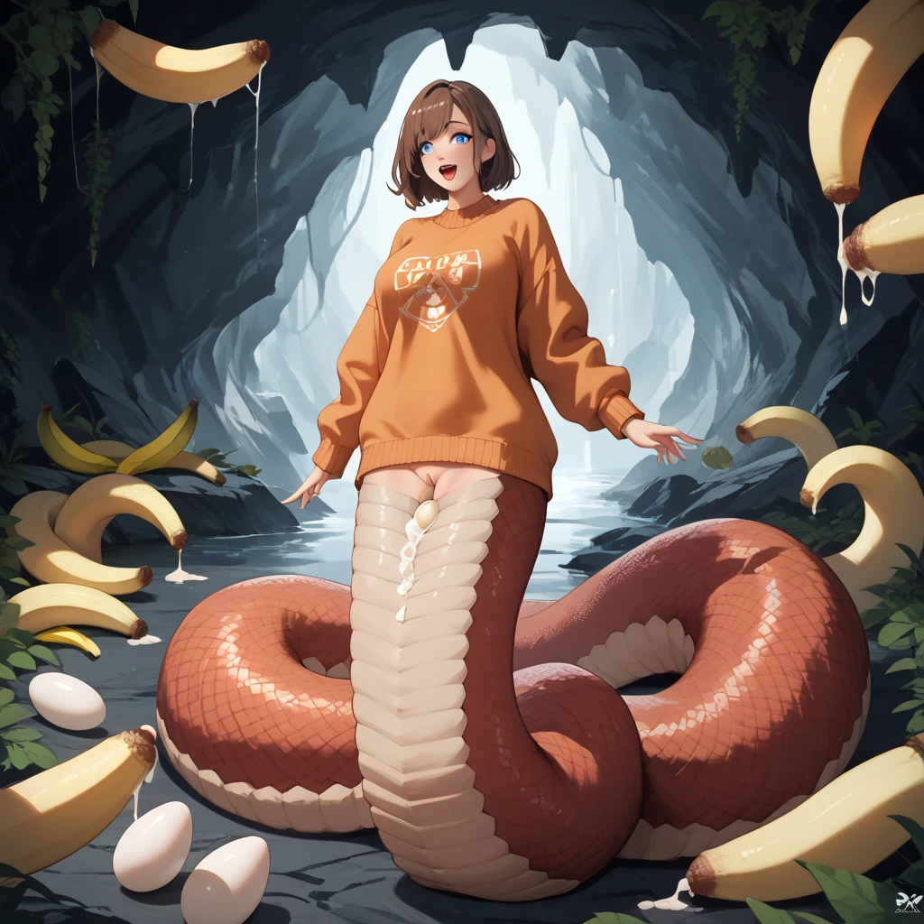 (masterpiece、highest quality、official art、beautiful beautiful:1.2)、write、 cinematic light, highest qualityのバックライト, high contrast, best lighting, very delicate and beautiful, cinematic light、(ray tracing reflection、shine), (Perverted childbirth illustration:1.5)、masterpiece, highest qualityのグラフィックス, highest quality, beautiful and wonderful illustrations, 8K ultra-high resolution graphics、super detailed graphics、very delicate illustration, (NSFW:1.8), (Illustration seen from diagonally below:2.0)、(black hair:2.0), (5 year old girl:2.0),(close your eyes:1.5), (short length:1.7),、thin, (spread your legs:1.6), (Crying face as she grits her teeth and endures the pain:1.6), cute face, detailed face, (sweat on forehead:1.3)、, small nose、(love juice:2.0), (pregnant woman:1.3)、(The snake's tentacles give birth in the air from the vaginal opening.、head comes out.:2.0), (leg up pose:1.6),
