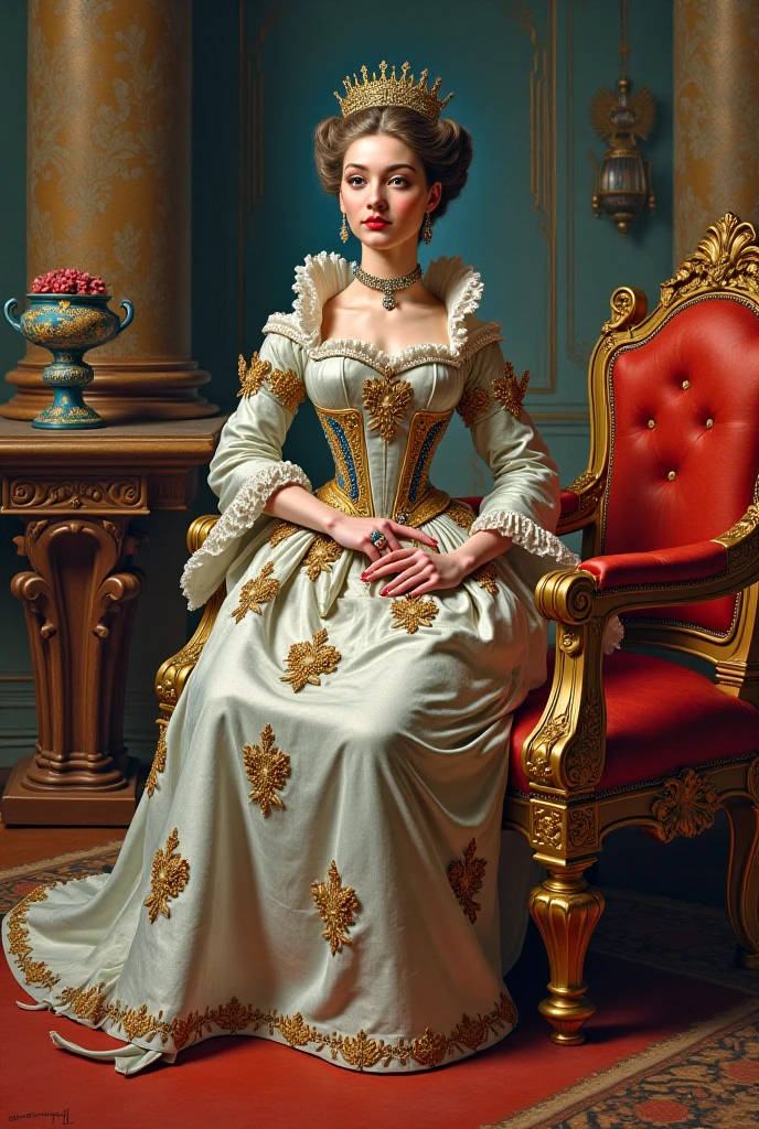 Satire of Catherine II of Russia in mockery mode