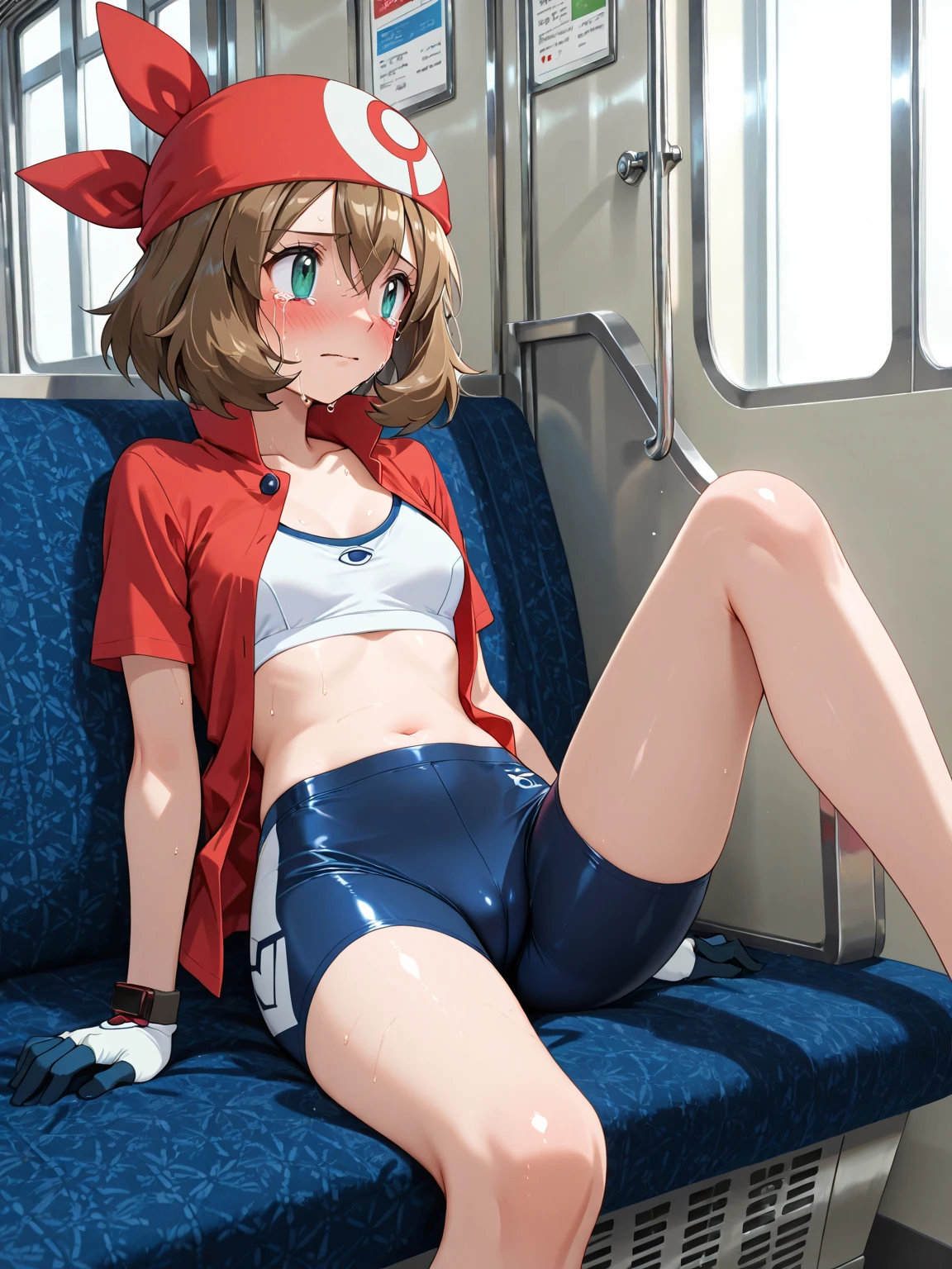 Anime Waifu beautiful detailed eyes, beautiful detailed lips, extremely detailed eyes and face, longeyelashes, 1girl, sensual, young woman, medium breasts, beautiful feminine face, nice thighs, slim, sexy, erotic, beautiful clothes, perfect body, cinematic lighting and framing, (best quality,4k,8k,highres,masterpiece:1.2),ultra-detailed,digital painting,portrait,glamorous,highly detailed,soft lighting,warm color tones Let’s think step by step,Highest quality, masterpiece, Ultra-high resolution, 8k,Show anime style , One, Soft Line Art, Digital Enhancement, shojo anime touch, shojo manga core, Flowing fabric, close, Soft Drawing, Ultra High Definition Digital Anime Art, Clear facial depiction, Highly detailed girl manga character art, Ultra-detailed manga style, Highest qualityの色,
1 female,24-years-old, Brown haired woman,Short ponytail,Ultra-detailed clear brown eyes,Body type is slightly chubby,Small breasts,The butt is small,
On the train in summer,I'm a little nervous,Sleeveless white summer dress,skirt,She stands and grabs the strap.,She looks out the window,View from the seat,Staring at her armpits,Angle up to chest