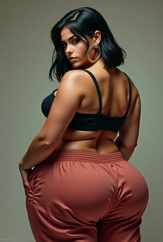 there is a woman standing on a balcony wearing blue tank top and tight black shorts, hunched shoulders, upper body photo, bare shoulders, back photo, profile pose, half body photo, half body photo, back hunched over, upper body face photo, close-up half body photo, in an action pose, showing the shoulder from behind, arms to the side, side profile photo
Masterpiece, best quality, ultra-detail, contrast, close-up, cinematic light, side lighting, ultra-high resolution, best shadow, RAW.

She is a beautiful woman, with white skin and dark brown hair. She is around 40 years old, 165 cm tall and weighs 56 kg. She has a perfect mouth, a perfect face. Her body exudes glamor and her face is a definition of beauty. Slender body, thin waist. Highly realistic, hyperrealism, very elaborate skin, perfect face. Clear photo, high resolution, high quality, masterpiece, 16K photo, high contrast, masterpiece, NUDE, NUDITY, NFSW.