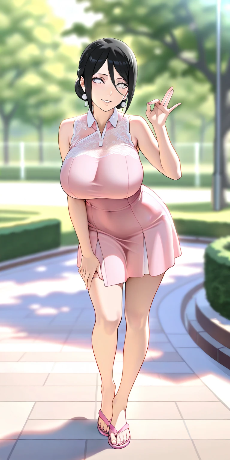 Serena with big breasts, showing big breasts, sample breasts, neckleace, breasts showing, sexly, excited, feeling pleasure, sucking ice cream