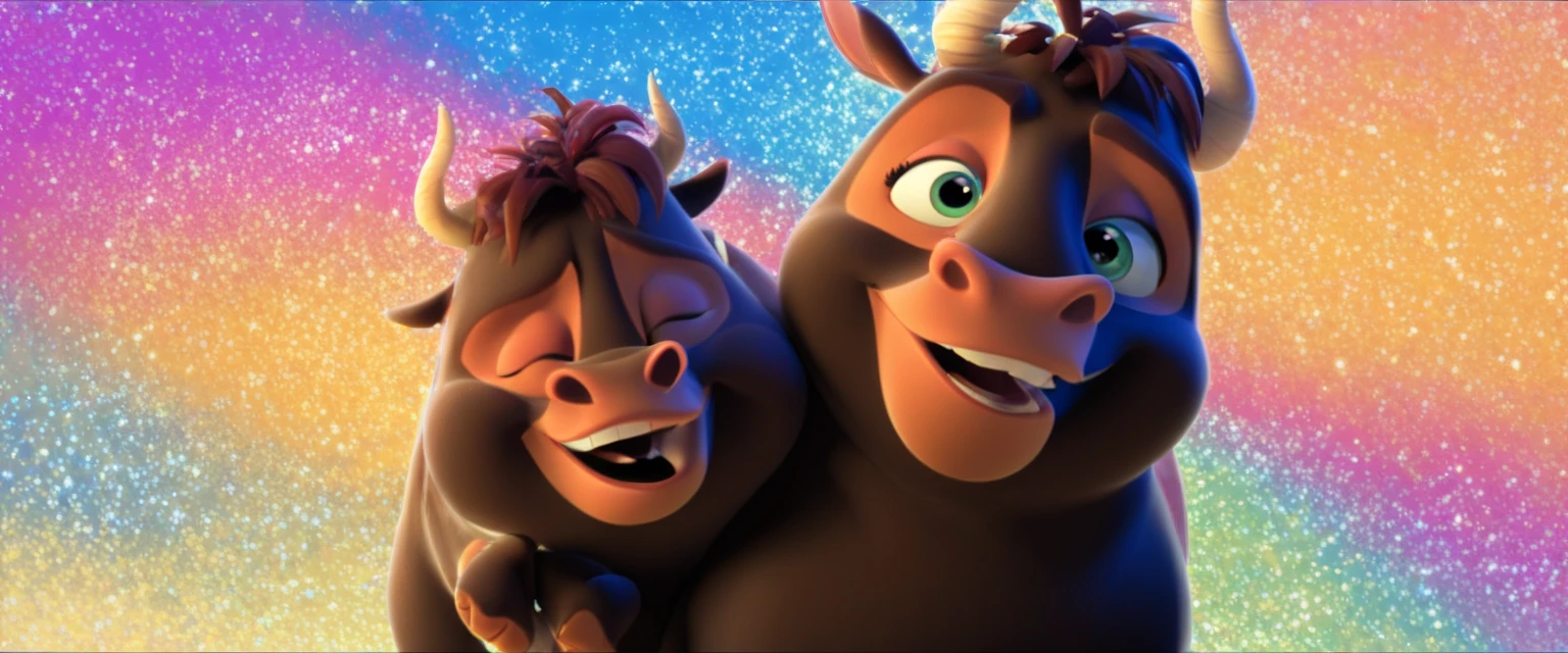 (chubby male, horse cub), sitting in a pillow at night, nude, equine small penis, fat pad, belly overhang, horse ears, smile, shortstack, duo, 2boys, anthro, double chin, chubby thighs, crescent moon, stars in the sky, pastel colors, facing front, messy hair, open eyes, belly rub