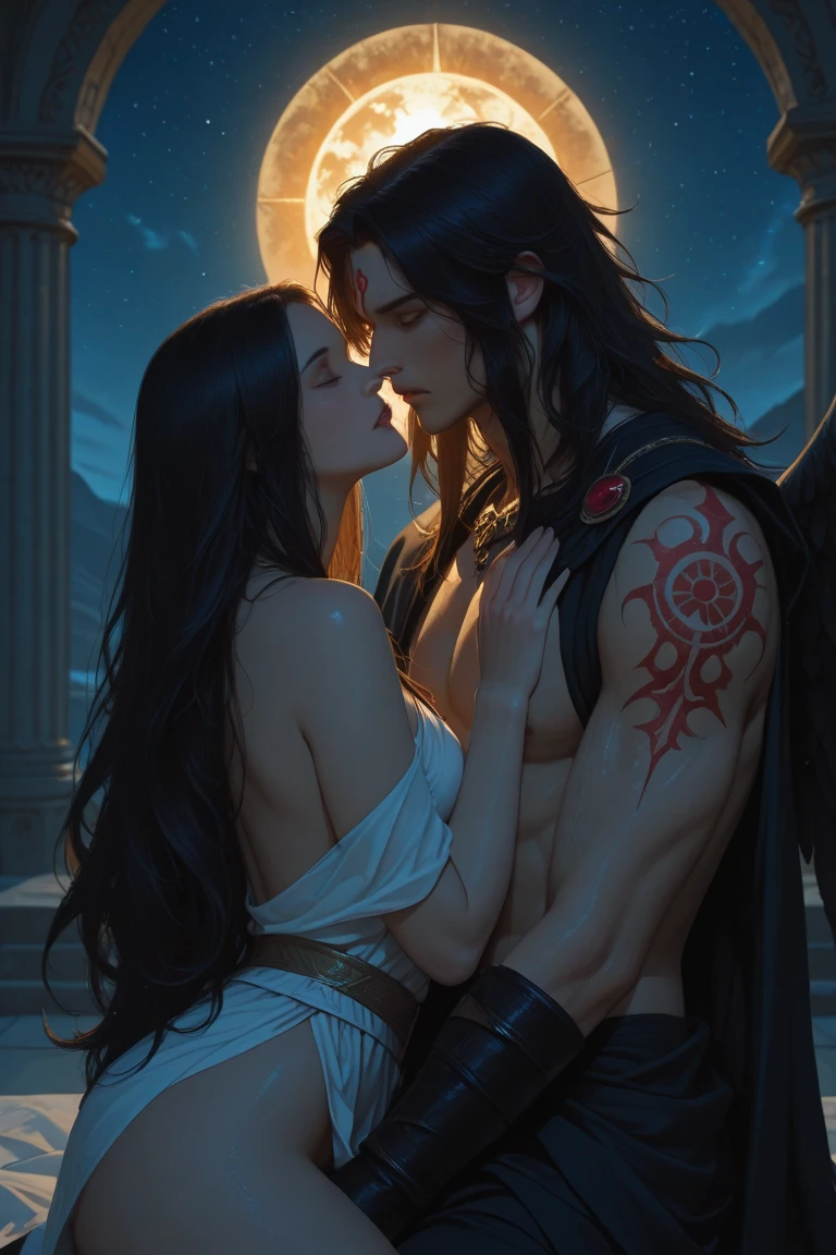 One Handsome short-haired tall huge barbarian beefy muscular Chad in center-of-composition hugging five beautiful bitches tackling him and touching him and feeling him and snuggling him,  dressed like goth punk witches, perfect bodies with nice asses, women: very long flowing hair, flowers in hair, seductive, tattoos, ornate materials, jewelry, 8k photography, raytracing, photorealistic, masterpiece, in love, grins, perfect faces, Flirtatious, setting: a decorated dark neon Halloween  in a fancy castle, dark except for candle light, harem, watercolor, racially diverse, kissing each other, adoration, worship, IF ONE PERSON IN THE PICTURE IS A MAN THEN THE REST MUST BE WOMEN