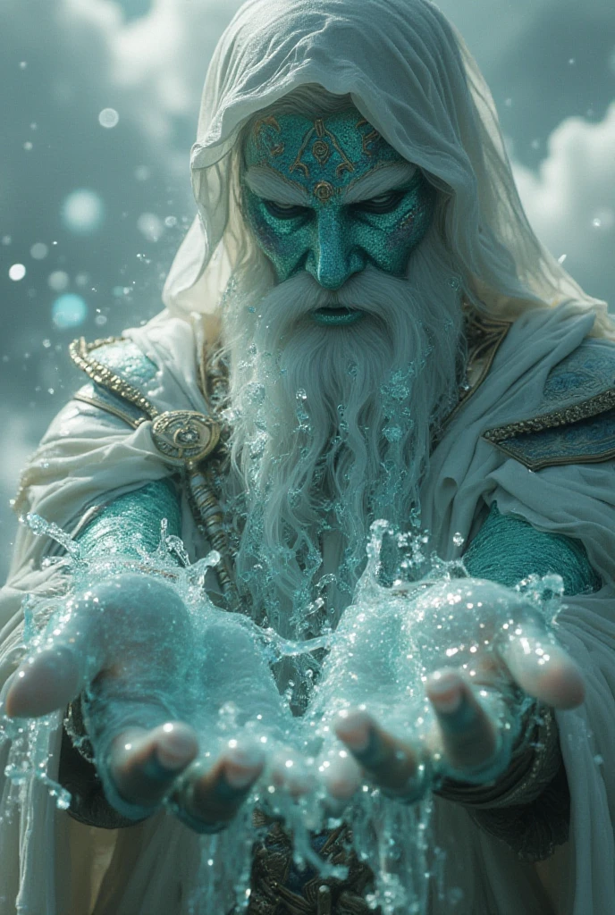 Water god filling the planet with water 