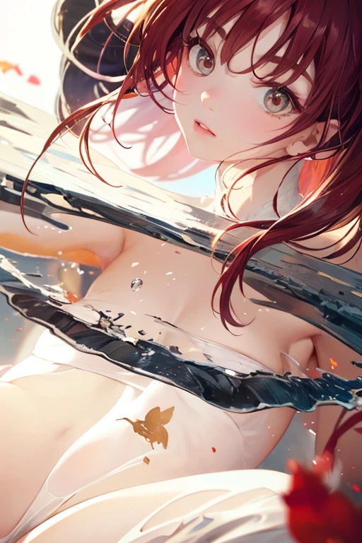 1. woman, In the mouth, armour, Red hair , Fighting posture, Photorealistic, Hyperrealistic, Super Detail, ogue style, hip is cocked, dignified, low chest, Delicate Skin, Matte skin, soft lighting,  subsurface tering , realistic, Heavy shadows, Masterpiece , Best Quality, ultra realistic, 8 thousand, the golden ratio,  intricate , High detail ,  cinematic photogtaphy , soft focus,  blurry background 