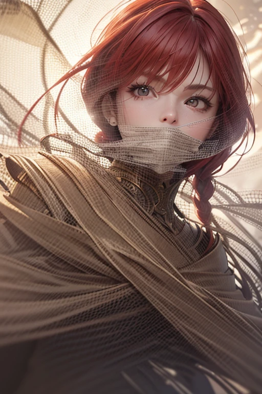 1. maam, in the mouth, armour, Red hair , Fighting posture, Photorealistic, Hyperrealistic, super detailed, Ogre style, hip is cocked, Dignified, low chest, delicate skin, Matte skin, soft lighting, subsurface tering , realistic, Ghosting , Masterpiece , Best Quality, ultra realistic, 8 thousand, the golden ratio, intricate , High detail , cinematic photogtaphy , soft focus, blurry background
