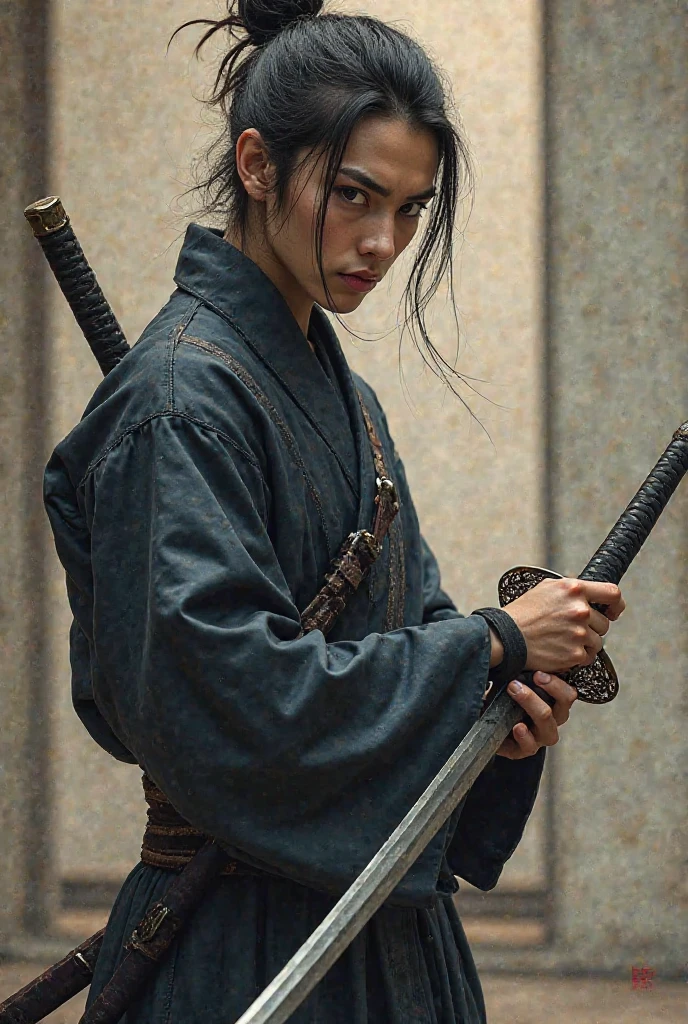 A PICTURE OF ME HOLDING A KATANA