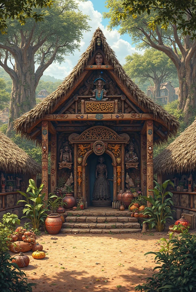 An African village shrine 