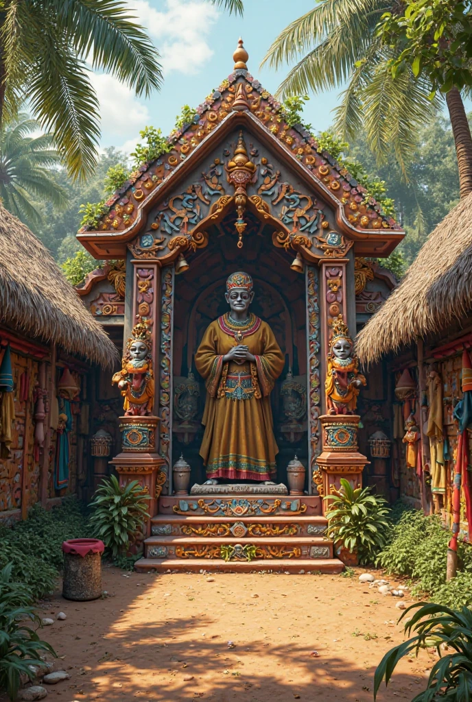 An African image shrine in a Nigerian village 