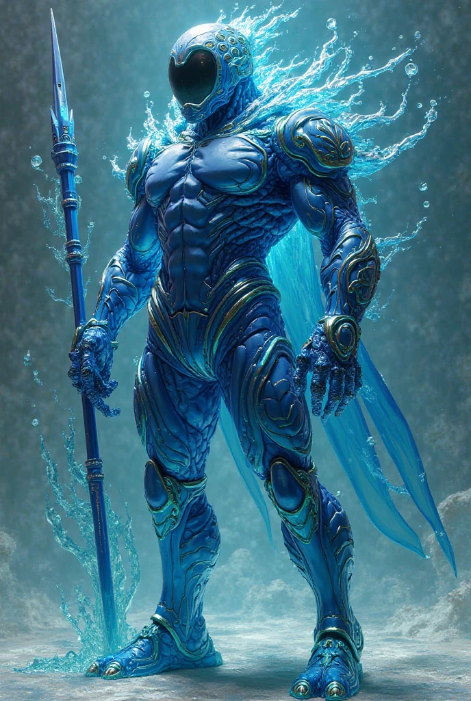 4k realism, (water element, humanoid body made of water: 1.2) sapphire aesthetic, full body, sky background, fantasy art, made of water, body of water, monster, male, male element, masculine, double exposure of otherworldly seascape, fused with the image of Neptune's trident piercing the surface of the water, creating dramatic energy and waves, palatial figures of gods towering in the background, evoking a sense of power and control over the power of the sea, illustrations, digital art