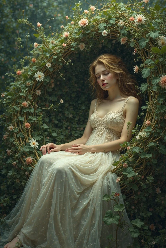 The girl under the breast