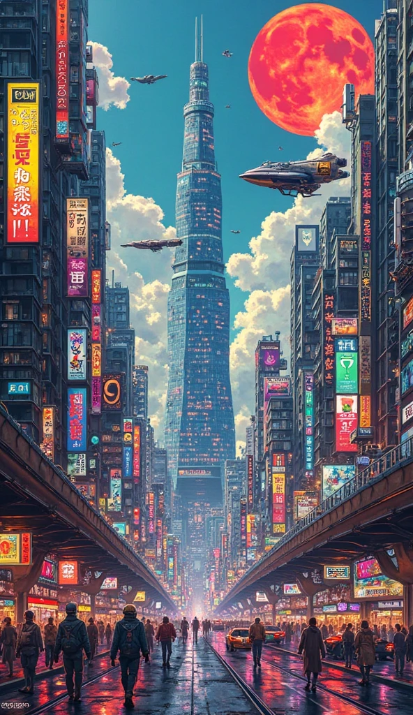 Collage art, neo tokyo