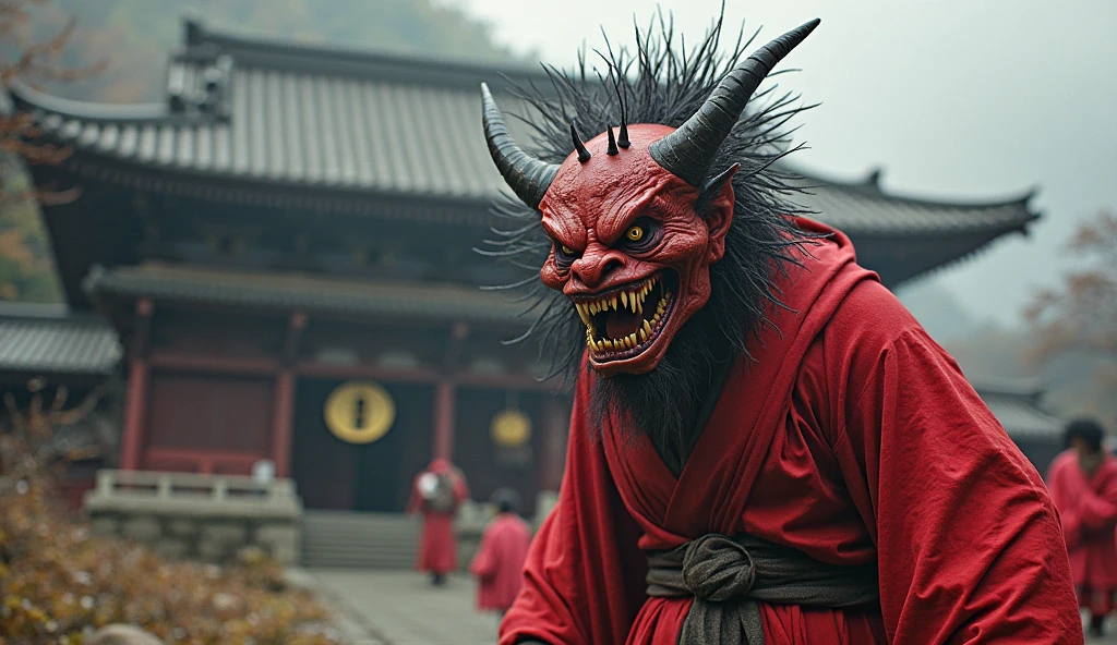 Create rapper 21 savage combined with an oni mask
