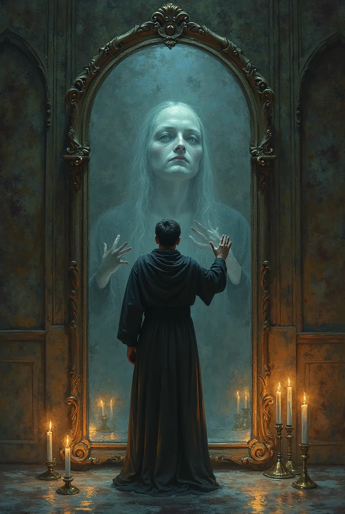 Remove the reflected image from the mirror. 