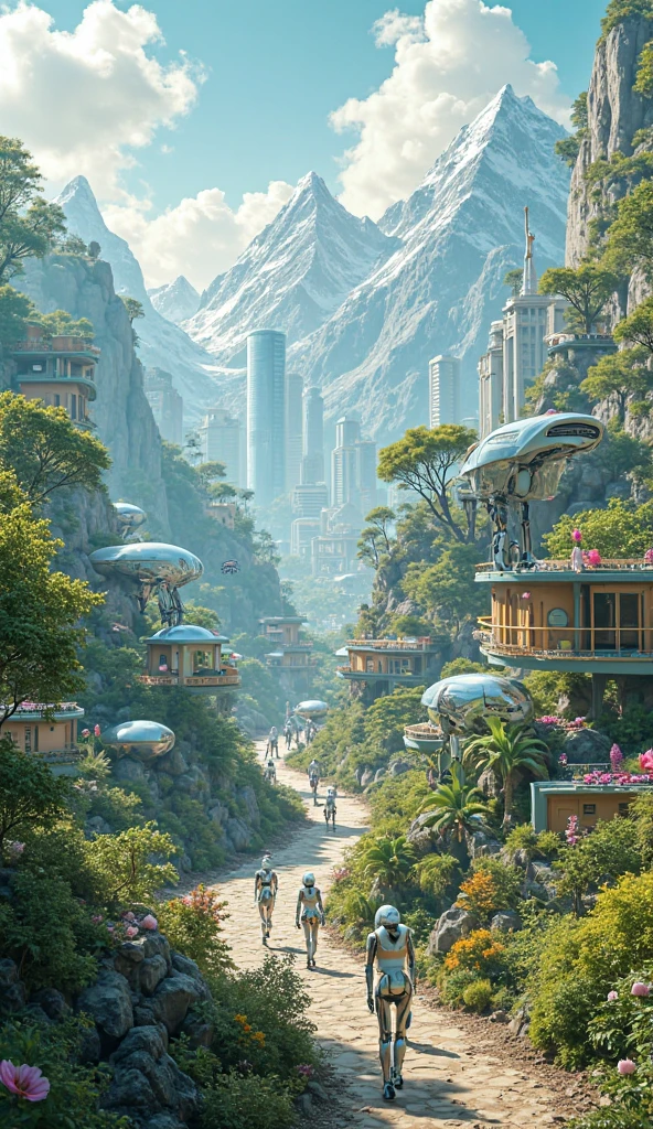 
“A vision of the future with Corleo robots in different environments: forest, mountains, and city, emphasizing clean energy and mobility — vibrant, eco-conscious art style.”