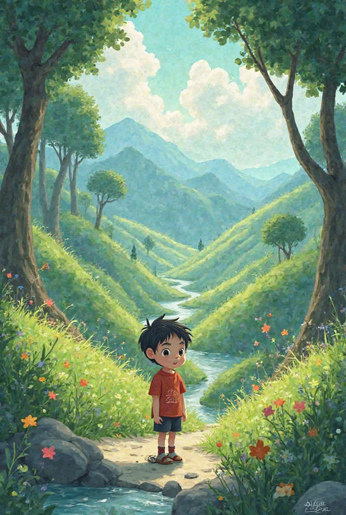 Make this photo to Ghibli style