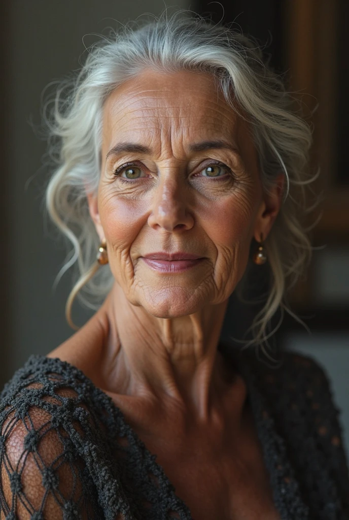 45 year old mature simple woman, wrinkles on the face, Blue eyes, not a perfect face, (photorealistic:1.4, extremely complex:1.3, radiation, photon mapping, dtx, 8 K), ((((heart necklace close up, casual wear, [medium breast:Big breasts:0.8])), [Skin detail:freckles:0.7], natural), Bock effect, blurred background, Focus on face, street realistic light, no nudity, No eroticism