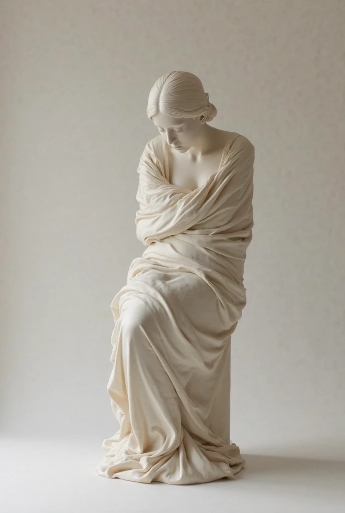 Plaster statue cast drawing