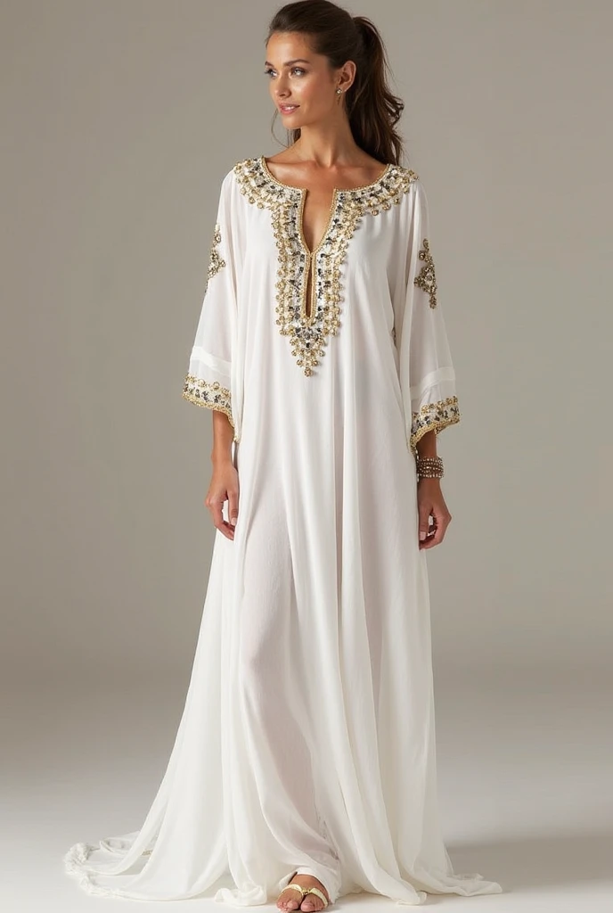 Egyptian woman, in national dress, beautiful, barefoot, bare legs, no panties, President, Full length photo, in a palace