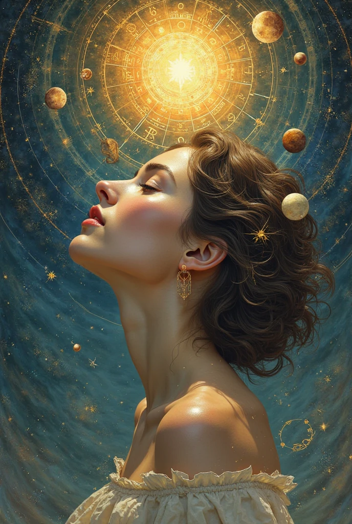 Image of a girl with the sun and Venus in the 11th house, sun opposition pluto, sun square moon, vnnera square mars, The Moon in Pisces in the 8th house, moon square pluto, Ascendant in Leo