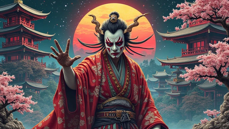 Japanese Kabuki trap art