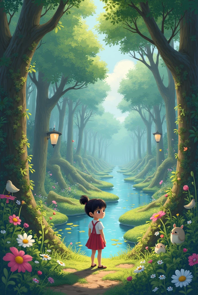 Combine this picture in a ghibli style make it into realistic as possible 