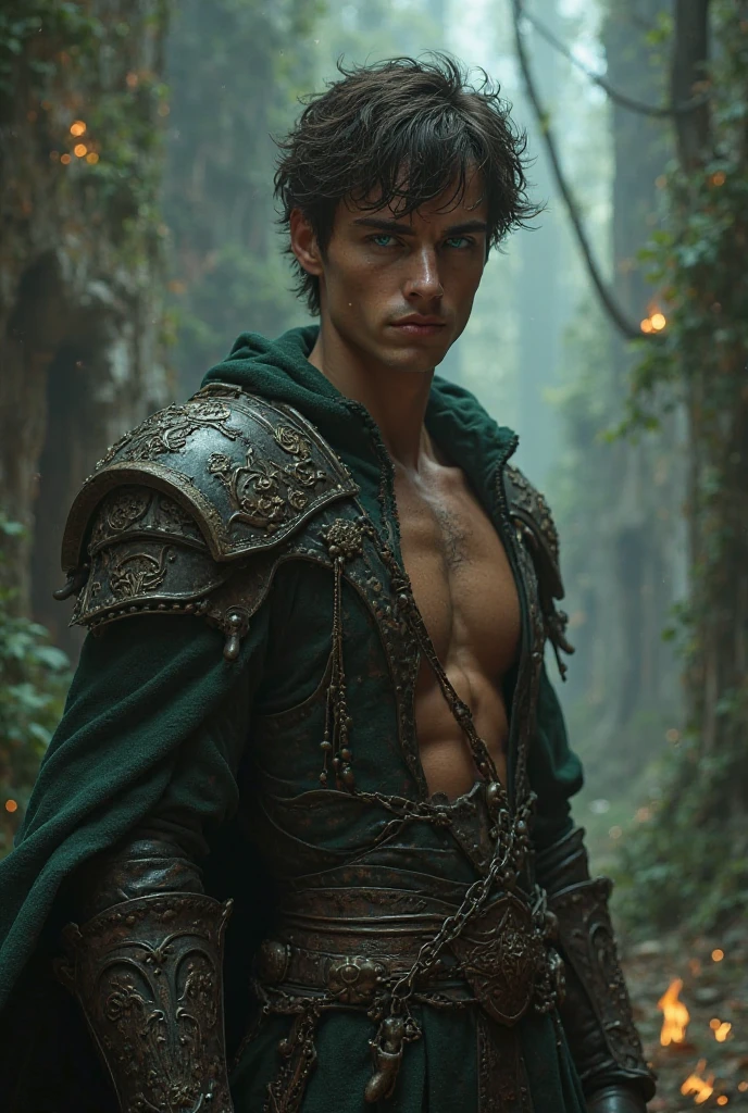 handsome fantasy druid boy
