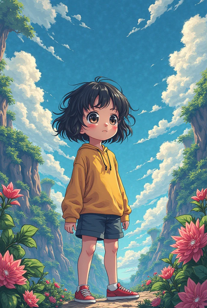 masterpiece, highest quality, best quality, 1girl, solo, looking at viewer, summer, on sunflower field,
uzumaki himawari, black hair, black thighhighs, blue eyes, yellow hoodie, short hair, pink skirt, thighhighs, himawari, whisker markings, <lora:my_LoRA_hima_v1:0.6>