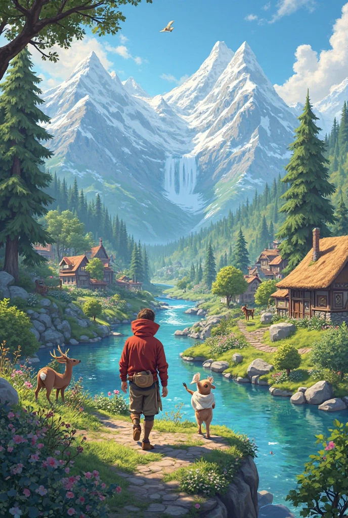 Sami gladly agreed and took Lumi on an adventure through the mountains, rivers, and village gardens. Lumi learned about trees, animals, and the kindness of people