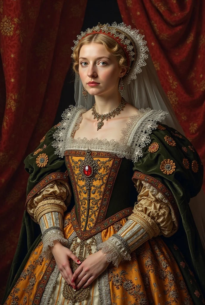 Anne of Cleves, Queen of England. (Note the Tudor fashion and headdresses and dresses.)