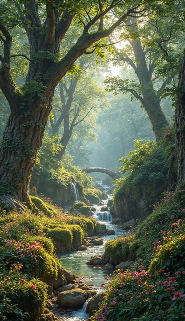 Create the image of a forest in triora 
In Italy very detailed and realistic 